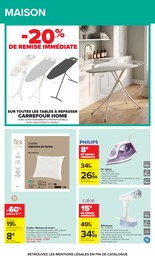 Prix et réduction Table À Repasser dans le prospectus Carrefour en cours Offre Table À Repasser dans le catalogue Carrefour du moment à la page 56