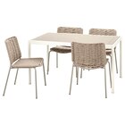 Aktuelles Tisch und 4 Stühle für draußen weiß/beige/beige Angebot bei IKEA in Halle (Saale) ab 655,00 €