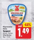 Teewurst von Rügenwalder Mühle für 1,49 € bei EDEKA im Angebot Teewurst von Rügenwalder Mühle im aktuellen EDEKA Prospekt