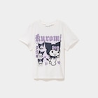 T-shirt coton Hello Kitty Kuromi blanc fille - La Halle à Nanterre T-shirt coton Hello Kitty Kuromi blanc fille en promo chez La Halle Nanterre à 9,99 €