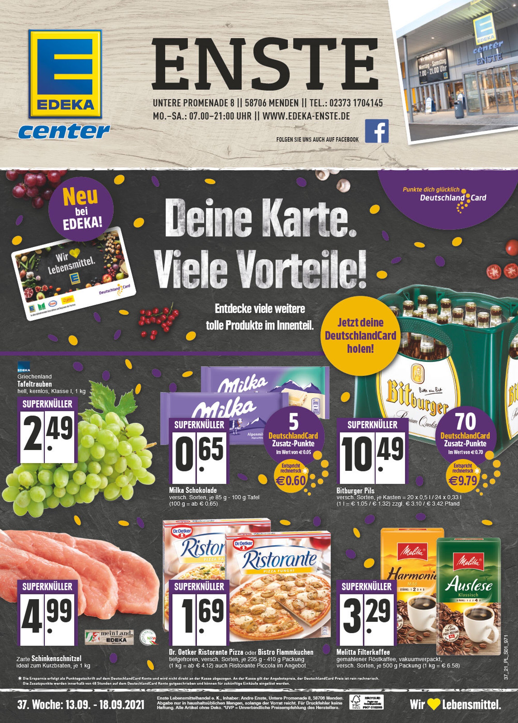 E center Prospekt für Ense mit 24 Seiten E center Prospekt für Ense: "Aktuelle Angebote", 24 Seiten, 13.09.2021 - 18.09.2021