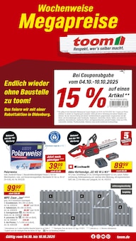 toom Baumarkt Prospekt Respekt, wer's selber macht. mit  Seiten in Wiefelstede und Umgebung