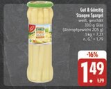 Stangen Spargel Angebote von Gut & Günstig bei E center Plauen für 1,49 €
