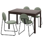 Tisch und 4 Stühle dunkelbraun/Hakebo graugrün Angebote von EKEDALEN / MÅNHULT bei IKEA Ibbenbüren für 478,96 €