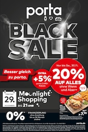 Der aktuelle porta Möbel Prospekt BLACK SALE