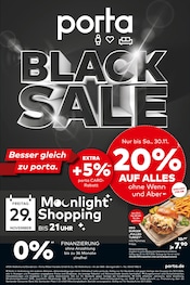 Aktueller porta Möbel Möbel & Einrichtung Prospekt in Hasbergen und Umgebung, "BLACK SALE" mit 1 Seite, 24.11.2024 - 30.11.2024