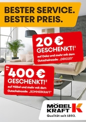 Aktueller Möbel Kraft Möbel & Einrichtung Prospekt in Bargteheide und Umgebung, "BESTER SERVICE. BESTER PREIS." mit 1 Seite, 01.08.2025 - 19.08.2025