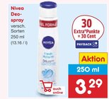 Deospray Angebote von Nivea bei Netto Marken-Discount Worms für 3,29 €