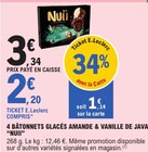 4 bâtonnets glacés amande & vanille de java - NUII dans le catalogue E.Leclerc