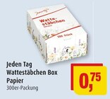 Wattestäbchen Box Papier Angebote von Jeden Tag bei Markant Stralsund für 0,75 €