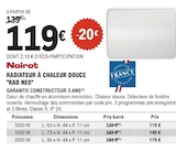 Radiateur à chaleur douce "Rad Neo" 1000 W - Noirot - E.Leclerc à Mulhouse Radiateur à chaleur douce "Rad Neo" 1000 W - Noirot en promo chez E.Leclerc Mulhouse à 119,00 €