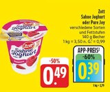 Aktuelles Sahne Joghurt oder Pure Joy Angebot bei EDEKA in Würzburg ab 0,39 €