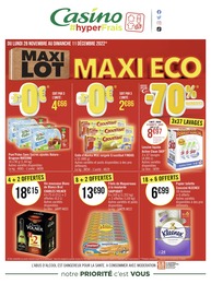 Catalogue Géant Casino à Cousance, avec 19 pages Prospectus Géant Casino à Cousance, "Maxi lot, maxi éco", 19 pages, 28/11/2022 - 11/12/2022