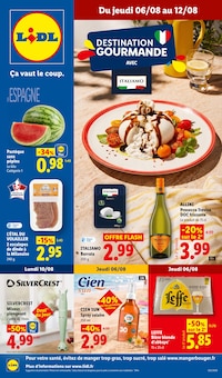 Catalogue Lidl, 06/08/2026 - 12/08/2026, DESTINATION GOURMANDE, 61 pages Prospectus Lidl en cours, "DESTINATION GOURMANDE", 61 pages