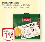 Kaffeepads Auslese Klassisch Angebote von Melitta bei GLOBUS Braunschweig für 1,89 €