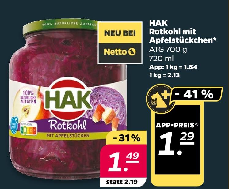 Rotkohl mit Apfelstückchen