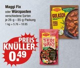 Fix oder Würzpasten Angebote von Maggi bei V-Markt Augsburg für 0,49 €