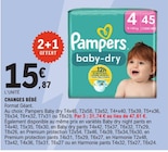 Changes bébé - PAMPERS en promo chez E.Leclerc Limoges à 15,87 €