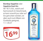 Bombay Sapphire im Angebot bei GLOBUS in Gießen Bombay Sapphire Angebote bei GLOBUS Gießen für 16,99 €