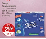 Taschentücher 30 x 10 Tücher von Tempo im aktuellen V-Markt Prospekt für 2,69 €