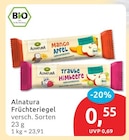 Mango Apfel Fruchtriegel von Alnatura im aktuellen budni Prospekt