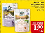 Kaninchen & Huhn oder Huhn & Lachs Angebote von Wildes Land bei Marktkauf Altenburg für 1,00 €