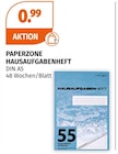 Hausaufgabenheft von Paperzone im aktuellen Müller Prospekt