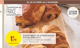 Assortiment de viennoiseries pur beurre x4 - Intermarché Assortiment de viennoiseries pur beurre x4 à 1,79 € dans le catalogue Intermarché