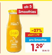 Smoothie bei Netto Marken-Discount in Gladbeck Smoothie im Angebot bei Netto Marken-Discount Gladbeck für 1,29 €