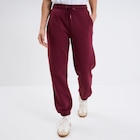 Pantalon jogging droit molleton bordeaux femme dans le catalogue La Halle