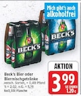 Biermischgetränke von Beck's für 3,99 € bei EDEKA im Angebot Biermischgetränke von Beck's im aktuellen EDEKA Prospekt