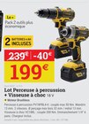 Lot Perceuse à percussion + Visseuse à choc en promo chez Espace Emeraude Quimper à 199,00 €