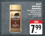 Aktuelles Gold löslicher Bohnenkaffee Angebot bei EDEKA in Jena ab 7,99 €