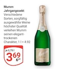 Jahrgangssekt Angebote von Mumm bei GLOBUS Bad Homburg für 3,69 €