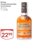 Aktuelles Monkey Shoulder Blended Malt Scotch Whisky Angebot bei GLOBUS in Braunschweig ab 22,99 €