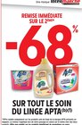 Promo -68% remise immédiate sur le 2èmec sur tout le soin du linge Apta à  dans le catalogue Intermarché Contact à Cuisery