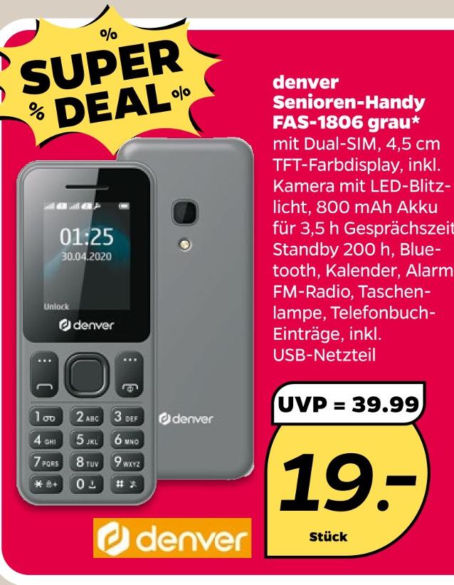 Senioren-Handy FAS-1806 grau