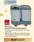 Gläserspül-System TS 2100 mit Doppelspüler Angebote bei Metro Salzgitter für 118,99 €