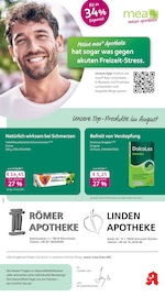 mea - meine apotheke Apotheken Prospekt der aktuellen Woche mit 4 Seiten, gültig von 01.08.2026 bis 31.08.2026, in Inzlingen und Umgebung Aktueller mea - meine apotheke Apotheken Prospekt in Inzlingen und Umgebung, "Unsere August-Angebote" mit 4 Seiten, 01.08.2026 - 31.08.2026