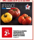 TOMATES ALLONGÉES COEUR ROUGE OU CÔTELÉES ROUGES, NOIRES OU JAUNES à 2,29 € dans le catalogue Auchan Supermarché
