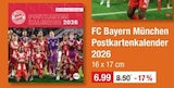 FC Bayern München Postkartenkalender 2026 Angebote bei V-Markt Regensburg für 6,99 €