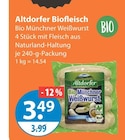 Bio Münchner Weißwurst von Altdorfer Biofleisch im aktuellen V-Markt Prospekt für 3,49 €