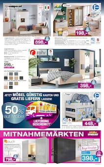 Bett im Möbel Inhofer Prospekt "GÜNSTIGE WOHNTRENDS" mit 14 Seiten (Ulm)