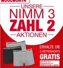 Unsere NIMM 3 ZAHL 2 AKTIONEN von WoolWorth für 2,00 € bei Woolworth im Angebot Unsere NIMM 3 ZAHL 2 AKTIONEN von WoolWorth im aktuellen Woolworth Prospekt