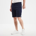 Short chino slim Creeks bleu marine homme - La Halle Short chino slim Creeks bleu marine homme à 13,99 € dans le catalogue La Halle