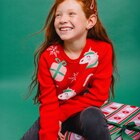 Pull Noël col rond manches longues rouge fille - La Halle Pull Noël col rond manches longues rouge fille à 9,99 € dans le catalogue La Halle