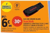 Cle usb cruzer blade - SANDISK en promo chez E.Leclerc Agen à 6,99 €