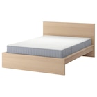 Aktuelle Matratze Angebote bei IKEA in Augsburg Aktuelles Bettgestell mit Matratze Eichenfurnier weiß lasiert/Valevåg fest 140x200 cm Angebot bei IKEA in Augsburg ab 478,00 €