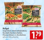 famila Nordost Bergen - Hofgut Junge Erbsen, Erbsen & Babymöhren, Rosenkohl, Karottenscheiben, Prinzess-Bohnen oder Brechbohnen Angebot im Prospekt Hofgut Junge Erbsen, Erbsen & Babymöhren, Rosenkohl, Karottenscheiben, Prinzess-Bohnen oder Brechbohnen bei famila Nordost im Bergen Prospekt für 1,79 €