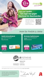 mea - meine apotheke Apotheken Prospekt der aktuellen Woche mit 4 Seiten, gültig von 01.10.2025 bis 31.10.2025, in Rheinhausen und Umgebung Aktueller mea - meine apotheke Apotheken Prospekt in Rheinhausen und Umgebung, "Unsere Oktober-Angebote" mit 4 Seiten, 01.10.2025 - 31.10.2025